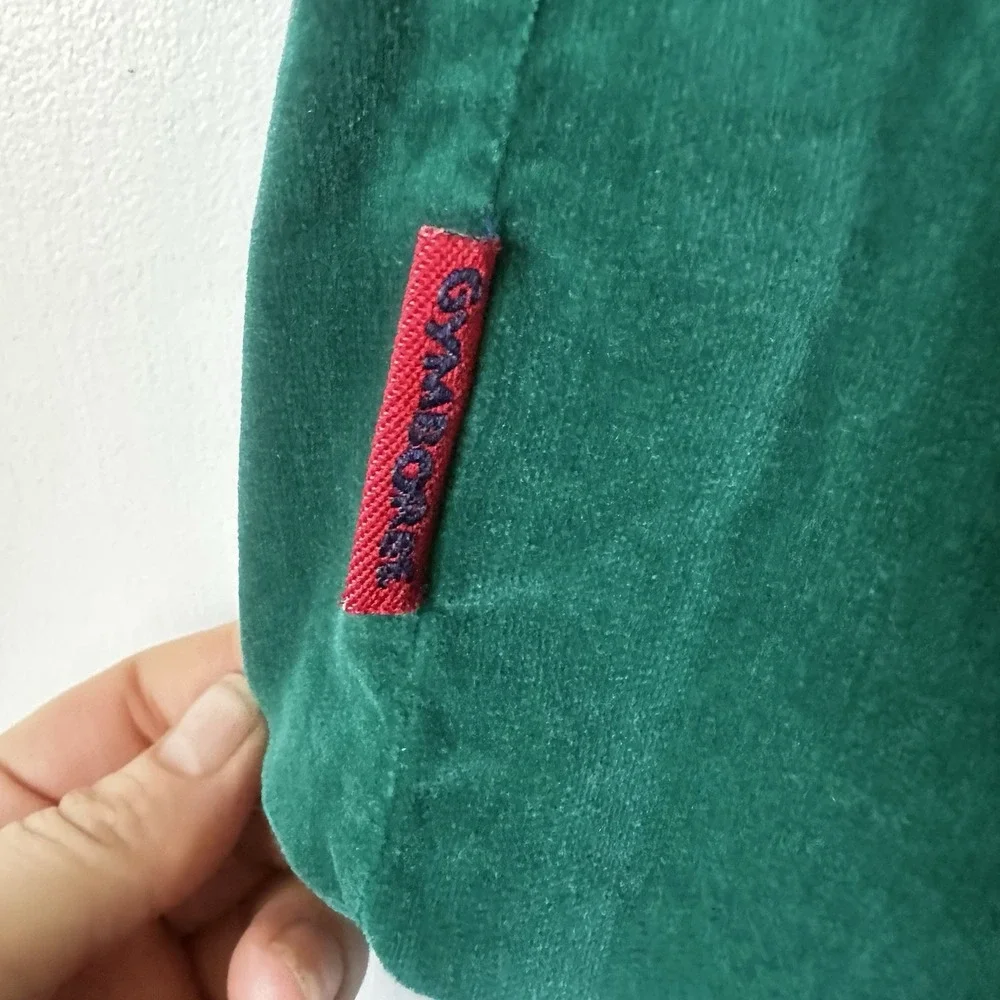 Vintage Gymboree 90's Girl's Green 100% Cotton Dress Plaid Trim Pockets XX-Large